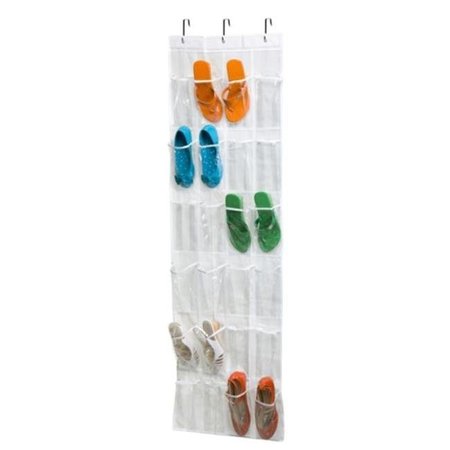 HONEY-CAN-DO Honey Can Do SFT-01423 24 Pocket OTD PEVA Shoe Rack SFT-01423